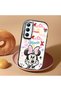 Realme C65 Compatible Case Camera Protector Black Minnie Patterned Silicone Lover Couple Phone Case - 2