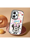 Redmi Note 13 Pro Plus 5g Compatible Case Camera Protective Black Minnie Patterned Silicone Couple Phone Case - 2