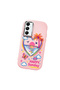 Samsung Galaxy M14 Compatible Case Camera Protective Black Heart Patterned Silicone Lover Couple Phone Case - 3