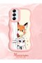 Samsung Galaxy A14 Compatible Case Camera Protective Pink Silicone Lover Couple Phone Case Cartoon Pattern - 2