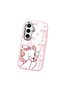 Samsung Galaxy S25 Compatible Case Camera Protective Pink Cartoon Pattern Silicone Lover Couple Phone Case - 3