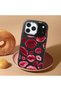 حافظة متوافقة مع هاتف iPhone 17/18 Pro، حافظة حماية للكاميرا، حافظة هاتف من السيليكون بنمط التقبيل الأسود للزوجين - 2