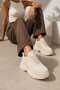 Women's Stylish Sports Shoes, 6 cm Thick Sole, Lace-Up, Comfortable Casual Shoes - 2