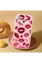 Samsung Galaxy A20 Compatible Case Camera Protective Pink Kiss Patterned Silicone Lover Couple Phone Case - 2