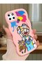 Realme C25Y Compatible Case Camera Protective Pink Silicone Lover Couple Phone Case Cartoon Pattern