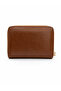 Women's Soft Faux Leather Multi-Card Holder, Zippered Wallet, Matte Brown - 4