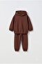 Basic Şardonlu Hooded Set 2-7 Years Brown