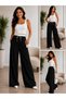 Women's Palazzo High Waist Wide-Leg Classic Stylish Pants - 2