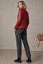Liora Women's Plaid Red Double-Sided Genuine Leather Blazer Jacket - 4