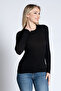 8548 Crew Neck Cashmere Micro Modal Ultra Light Long Sleeve Blouse - 3