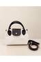 Snap Closure Patterned Mini Hand and Shoulder Bag with Strap - 2