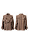 Levidor Ruffle Detail Buttoned Front Shirt 230955 Mink - 4
