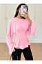 Women's Waist-Slit Flounce Long Sleeve Blouse 223 - 3