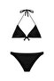Black Draped Triangle Bikini - 2