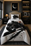 Kara Şi̇mşek 5D Digital Printed Cotton Single Duvet Cover Set 4 Pieces