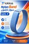 Nylon Band Compatible with Google Fitbit Air, Soft Breathable Adjustable Sport Replacement Wristband, Lightweight Woven Fitness Strap for Men & Women, Blue