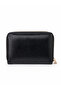Women's Soft Faux Leather Multi-Card Holder Zipper Wallet Black Matte - 2
