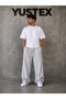 3-Piece Men's Baggy Sweatpants Set (Black-Grey-Navy Blue) Loose Leg Oversize - 4
