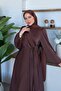 Fi̇truka Tesettür Janjan Lined Self-Tie Tesettür Dress - 2