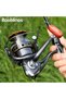 4000 Series Rooblinos BK Spinning Fishing Reels For Saltwater Freshwater Metal Spool Left/Right Inte