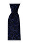 Blue Dot Patterned Navy Blue Tie – 8 cm Wide - 5
