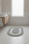 Striped Oval Bath Mat |   Washable Modern Floor Mat |   4 Color Options | 60X100Cm - 8