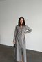 Women's Woven Fabric Maxi Length Striped Shirt Dress Suitable for Tesettüre - 3