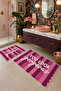 Pink Claret Red You Look so Good Written Bath Mat Set of 2 - 6