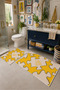 Yellow and White What if It All Works Out Written Bath Mat Set of 2 - 7