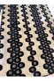 Black Fluffy Pompom Flower and Sequin Embroidered Tulle Fabric (140 cm) - Evening Dress and Designer Fabric - 5