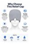 Relief Cap | Cooling Headache Relief Hat | Reusable Gel Ice Head Wrap | Stretchable Cold Therapy Eye Mask For Tension Stress - 4