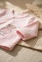 Perfect Baby Pink Ribbed 3-Piece Set - Cotton Double-Breasted Cardigan, Pants with Booties and Beanie Set - 5