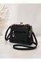 Women's 4-Compartment Lined High-Quality Leather El Handbag Side Bag with Zipper Detail (21*18cm) - 2