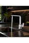 Eskaya Chrome Set of 2 Bathroom Sink Faucets and Square Kitchen Sink Faucets with Stylish Design - 2
