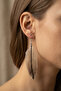 Ethnic Hippie Style Ostrich Feather Earrings 9 Cm.