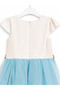 Girl's Knitted Fabric Robe, Floral Guipure Waist, Hand-Embroidered Pearl Detail, Pleated Tulle Skirt, and Crown Accessory, Girl's Evening Dress for Ages 4-8, Birthday, Special Occasion - 5