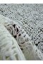 Off-White Wool Yarn Embroidered Sequined Tulle Fabric (135 cm) - Special Design and Dressmaking Fabric - 2