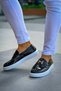 Zrk-X027 Premium Black and White Patent Leather H Buckle Laceless Men's Loafer - 5