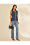 Women Navy Lurex Button Detail Sleeveless Top - 5