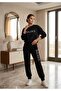 Zero Collar Sweatshirt 2-Piece Combination Winter Shardonlu Writing Balance Printed Women's / Men's Unisex Model