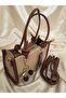 Hand and Shoulder Bag with Cherry Charm - 3