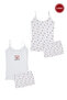 Girl's 2-Piece Cotton Ribbed Printed Athlete Boxer Set