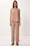 Modal Blouse Trousers Set Lmc0059 Beige - 2