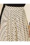 Women Ivory And Black Printed Pleated Midi Skirt - 4