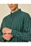 Men Green Checked Long Sleeve Shirt - 4