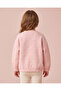 Girls Pink Bow Jacquard Pullover - 4