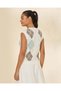Women Ivory Argyle Knit Waistcoat - 3