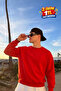 Men's Daily Comfortable Fit Basic Red Sweatshirt