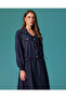 Pocket Detailed Gathered Waist Buttoned Dress - 2