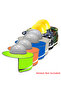 Fluorescent Yellow Summer Sun Shade Safety Helmet Neck Shield Helmets Reflective Stripe Safety Cap H - 7